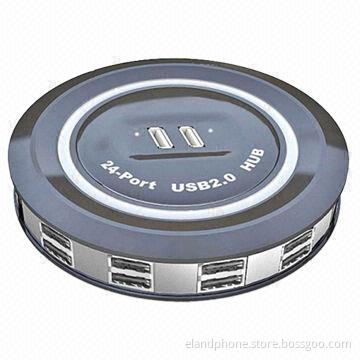 USB 2.0 24-port hub, supports external USB connectors